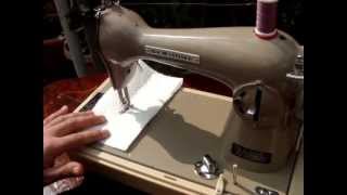 Vintage Electric Straight Stitches New Home Sewing Machine  See Video [upl. by Alpert883]