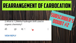 Methyl and hydride shift in organic chemistry  doubt2  neet  tamil [upl. by Etnecniv]