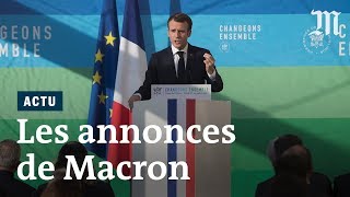 Discours de Macron  les annonces sur la transition énergétique [upl. by Ahseyk]