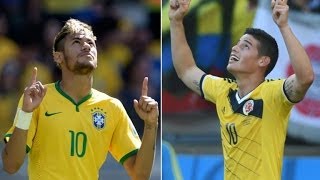 Brasilien gegen Kolumbien Neymar trifft auf James Rodriguez [upl. by Ayaladnot176]