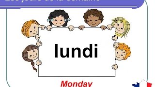 French Lesson 5  DAYS OF THE WEEK in French Jours de la semaine français Dias de la semana francés [upl. by Iru663]