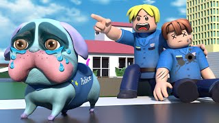 ROBLOX Brookhaven 🏡RP Poor Police Dog Sad Story  Roblox Jack [upl. by Acisej]