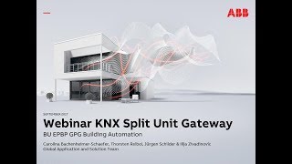 Webinar about KNX Split Unit Gateway SGUU 11 [upl. by Netsirhc]