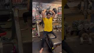 Tricep workout with heavy weights shorts shortsvideo viralvideo trending motivation king [upl. by Opportina672]