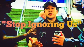 Cops Get Ignored And Annoyed At The Airport  1st Amendment Audit  Newark NJ [upl. by Eelymmij]