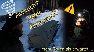 Mit Biwaksack im Sturm  Abbruch oder Abenteuer  Winterbiwak [upl. by Mansur]