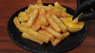 Crispy French Fries At Home  With Cheese Sauce [upl. by Anoblav679]