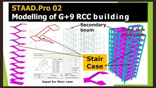 Staadpro 02 Modelling of G9 RCC building [upl. by Dlanod]