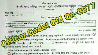 GK Old Question Paper Solve  Officer CadetSecond Lieutenant Loksewa Exam 2077  Loksewa Capsule [upl. by Ahsuat]