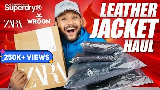 Best Leather Jackets for Winter Men 🔥 Jacket Haul Review 2022  Superdry ZARA  ONE CHANCE [upl. by Lysander509]