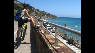 Pista Ciclabile del Parco Costiero Riviera dei Fiori da San Lorenzo al Mare a Ospedaletti Imperia [upl. by Rhtaeh]