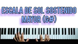 ESCALA DE SOL SOSTENIDO MAYOR G PIANO TUTORIAL [upl. by Briney306]