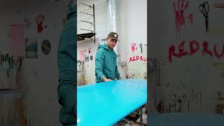 JP Roberts of Russell Surfboards prepping a new surfboard for the Newport Winter [upl. by Aridni]