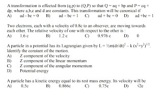 classical mechanics MCQ with answers [upl. by Yrekcaz22]