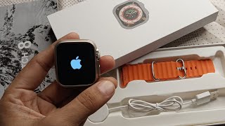 apple logo smartwatch under 1000 best apple watch ultra clone ultra smart watch kg8 ultra [upl. by Yahsel]