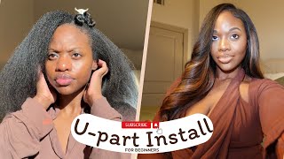 BeginnerFriendly UPart Wig Installation Tutorial for Black Girls  StepbyStep Guide amp Pro Tips [upl. by Holms]