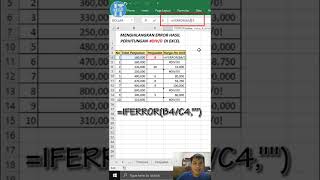 Cara Menghilangkan Error DIV0 Pada Hasil Perhitungan di Excel [upl. by Zeuqirdor58]