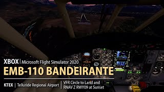 EMB110 Bandeirante for XBOX MSFS 2020 — TellurideKTEX Approaches and Landings [upl. by Annahsirhc]