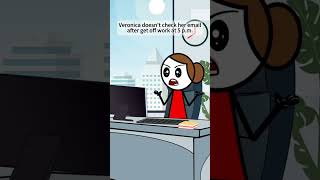 Veronica doesnt check her email after get off work at 5 pmfyp office work anime viral usa [upl. by Ahsineg]