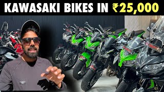 KAWASAKI SUPERBIKES starting just ₹25000  Z900  NINJA  VERSYS  USED SUPERBIKES for SALE [upl. by Tremml]