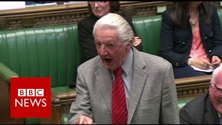 Dennis Skinner kicked out of Commons for calling David Cameron quotdodgy Davequot  BBC News [upl. by Loferski801]