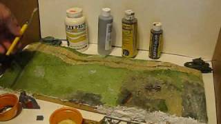 How to Make a WW2 Diorama Part 3 Base Painting [upl. by Enelad]