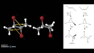 stereochemistry of bromination of alkene [upl. by Danforth]