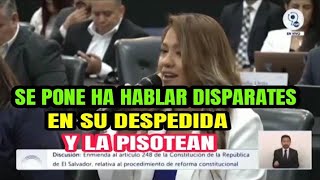 LA PISOTEAN EN SU DESPEDIDA LE FUÉ MAL A ESTA OPOSITORA bukele asamblealegislativa [upl. by Gilbertine]