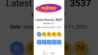 Govisetha 3537 20231111 lottery results Lottery Results Lotherai dinum anka 3537 NLB Lotte [upl. by Eetnahs86]