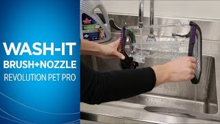 How to clean the Nozzle and Brushroll on the ProHeat 2X® Revolution™ Pet Pro Carpet Cleaner  BISSEL [upl. by Glennon]