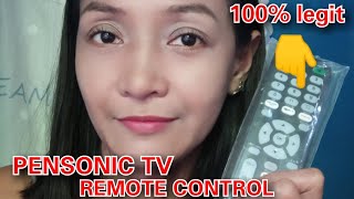 Pensonic Remote Control  Pensonic TV  Remote Control  TV Remote Control  Ernielitz DH [upl. by Ziagos]