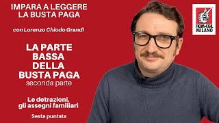 Busta paga le detrazioni e gli assegni familiari [upl. by Auqinu]