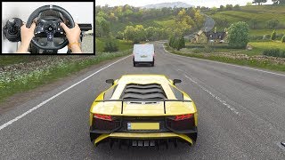 Forza Horizon 4 Lamborghini Aventador SV Logitech G920 Steering Wheel Gameplay [upl. by Eeldivad]