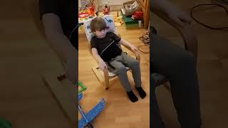 Ikea POANG Chair for Autism Stimming Bouncing [upl. by Wiltz]