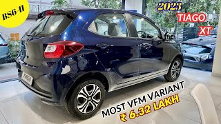 New Tata Tiago XT 2023  ₹ 632 LAKH Tiago का सबसे VFM Variant ❤️ [upl. by Ecnaret]