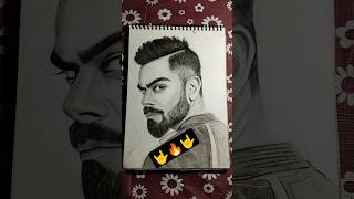 🤟🔥Drawing of Great Cricketer Virat Kohli sir shorts potrait cricket [upl. by Affay]