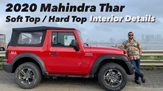 2020 Mahindra Thar Interior  Soft Top Convertible amp Hard Top Hindi  English [upl. by Montagna]