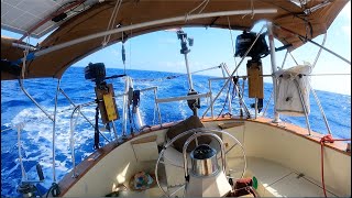 Skipjack Sailing 121 740 nm solosail Marathon Florida to Placencia Belize [upl. by Salisbarry558]