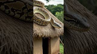 The Massive Snake Observes from the Hut as Dogs Bark Sensing Its Scent snake dogsound nature [upl. by Paapanen]