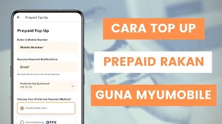 Cara Tambah Nilai Kredit Prepaid Atau Top Up U Mobile Ke Rakan Keluarga Dan Orang Lain Di MyUMobile [upl. by Enilec]