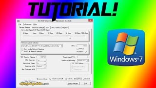 How to use TCP Optimizer for Windows 7 [upl. by Eeralav837]