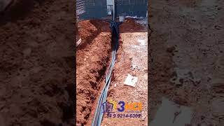 Tubulação Elétrica Subterrânea com Envelopamento de Concreto Uberlândia [upl. by Lyell923]