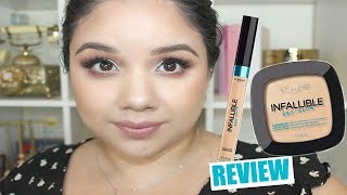 NEW Loreal Infallible Pro Glow Concealer  Powder  Review  Demo [upl. by Aisatana]