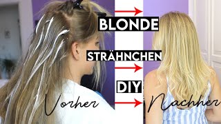 Strähnchen selber machen  natürlicher BALAYAGE Look  blondes Haar bleichen OMBRE  sooohhalt [upl. by Gardas]