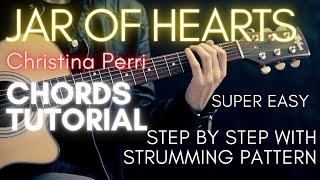 Christina Perri  Jar Of Hearts Chords Guitar Tutorial for Acoustic Cover [upl. by Kilgore737]