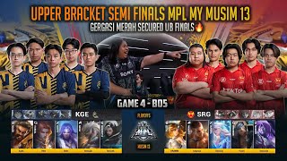 SRG FIRST TEAM TO UB FINALS 🔥 SELANGOR RED GIANTS VS KING EMPIRE GAME 4 UB SEMI FINALS MPL MY S13 [upl. by Noreen936]