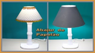 Abajur de Papelão que Imita Madeira Torneada Diy abajures [upl. by Gazo]