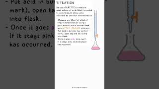 TITRATION  Chemistry Science Revision GCSE school exams [upl. by Trimble]