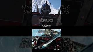 Optimus Prime Prime Verse vs Sentinel Prime BayverseDOTM transformers short versus [upl. by Lina]