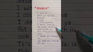 Señorita  Lyrics 💓💜 lyrics song songlyrics [upl. by Ricarda]